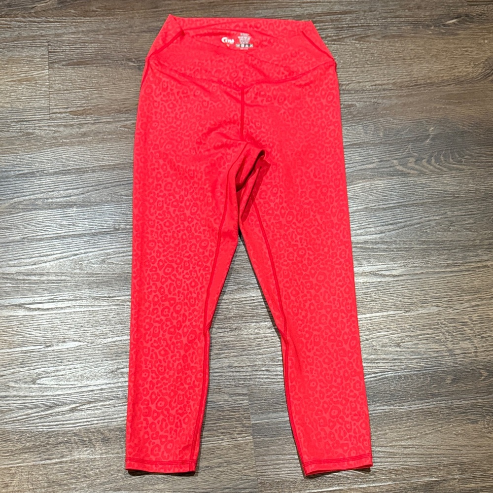Zyia Red Leapord Scrunchy What light n tight hi-Rise size 12 - Picture 7 of 11